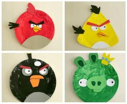 ANGRY BIRDS з одноразових тарілок