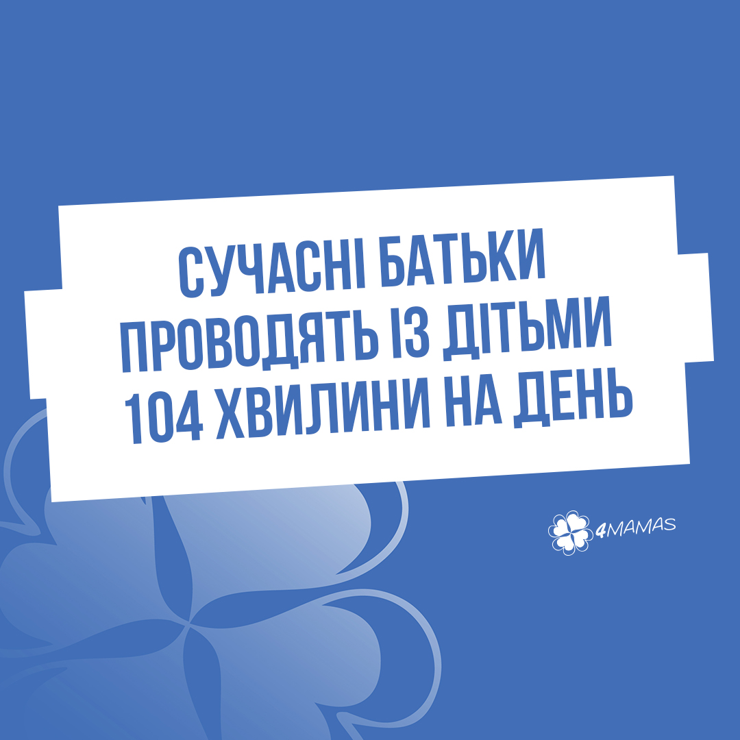 Сучасні батьки проводять із дітьми 104 хвилини на день